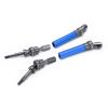 UPALDHOU RC Rear Drive Shaft, Metal CVD Steel Assembly with Enhanced Control and Stability for 1/10 Slash Rustler 4x4 RC Cars (Blue) view 3