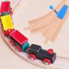 SEWACC 2pcs Wooden Train Track Switch Pieces for Model Train Accessories Compatible with Major Brands Educational Imaginative Play view 2