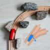 SEWACC 2pcs Wooden Train Track Switch Pieces for Model Train Accessories Compatible with Major Brands Educational Imaginative Play view 3