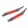 UPALDHOU RC Rear Drive Shaft, Metal CVD Steel Assembly with Enhanced Control and Stability for 1/10 Slash Rustler 4x4 RC Cars (Red) view 2