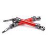 UPALDHOU RC Rear Drive Shaft, Metal CVD Steel Assembly with Enhanced Control and Stability for 1/10 Slash Rustler 4x4 RC Cars (Red) view 4