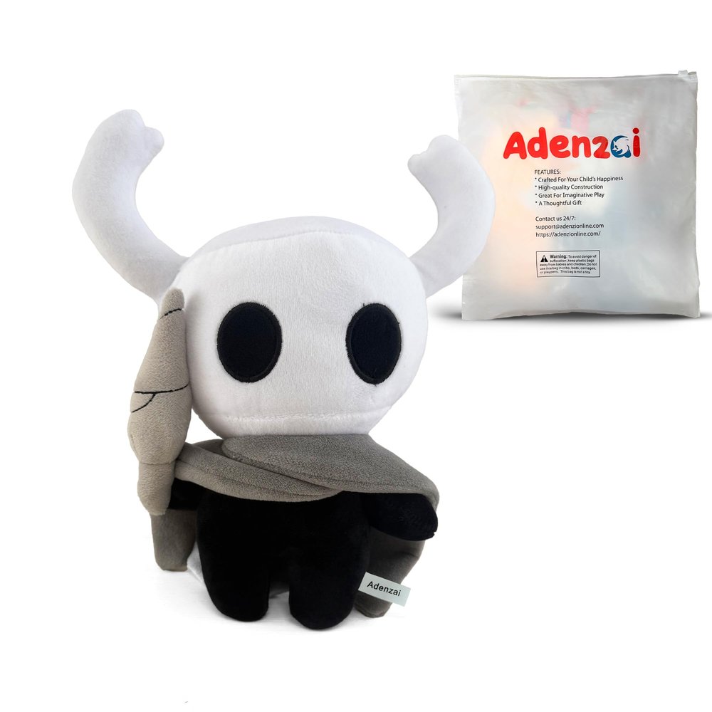Adenzai Hollow Knight Plush Toy Soft Stuffed Animal Character Plushie, Cute Hollow Knight Plushies Collectible, Hornet Grimm Ghost Inspired Plush Gift for Kids and Fans