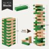 ARBORYTH Stacking Tower Game for Adults & Party Games - Premium Wooden Blocks Lawn Game for BBQ, Backyard & Outdoor Gatherings - Natural Green view 2
