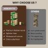ARBORYTH Stacking Tower Game for Adults & Party Games - Premium Wooden Blocks Lawn Game for BBQ, Backyard & Outdoor Gatherings - Natural Green view 3