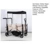 2-Seater Stroller Wagon - Double Kids Wagon with Canopy Foldable All-Terrain Push Pull Wagons, Removable Canopy & 5-Point Harness for 2 Children, Beach, Camping, Shopping Trips & Outdoor Adventures B view 2