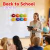 4E's Novelty 12 Pack Googly Eye Dry Erase Board Erasers Bulk - Microfiber Shag Washable Multicolor Whiteboard Erasers for Teachers Kids, Back to School Classroom Supplies School Essential view 2