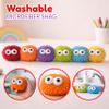 4E's Novelty 12 Pack Googly Eye Dry Erase Board Erasers Bulk - Microfiber Shag Washable Multicolor Whiteboard Erasers for Teachers Kids, Back to School Classroom Supplies School Essential view 4