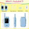 LeCoirrax Video Walkie Talkies for Kids 2 PCS, Long Range Kids Walkie Talkies, Rechargeable Video Call Toys for Indoor Camping Hiking Travel, Christmas Birthday Boys Girls Age 3-5 (Blue) view 4