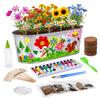 Large Paint & Plant Flower Growing Kit for Kids with 5 Flower Seeds, Gift Ideas Age 5 6 7 8-12 Years, Fun Kids Gardening Set, Birthday Crafts Gifts for Girls & Boys, Art Projects for Ages 5-12 Years view 1