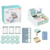 Calculator Cash Register Toy  Wooden Children Toy Calculator Cash Register Set, Durable Natural Wood Build, Number Recognition Learning Tool, Interactive Button Design, Early Math Skill Development view 1