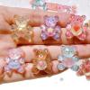 6 Pcs Set Charming Pocket Hug Bear Resin Animal Token Emotional Gifts with Inspirational Card for Friends Family Coworker Staff Student Teacher Gifts Birthdays, Weddings view 3