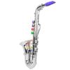 CFTGIW Plastic Children Saxophone Toy Mini Saxophone Sax Children Musical Instrument Toy GiftSilver The Keys Each a Sound Keys Notes This Real 8 Sound (Silver) view 1