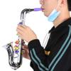 CFTGIW Plastic Children Saxophone Toy Mini Saxophone Sax Children Musical Instrument Toy GiftSilver The Keys Each a Sound Keys Notes This Real 8 Sound (Silver) view 4