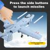 A10 Warthog Diecast Model Airplane Toy, 1:72 Plane Thunderbolt II, Military Fighter Jet Toy, Launch Missiles, Light and Sound, Age 8+ (Blue) view 4
