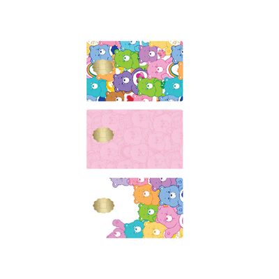 Cartoon Cool Cute Card Skin Sticker for Credit Debit Card Adhesive Vinyl Skin Ultra Thin Card Decal Sticker Personalization Wrap 3 Piece Set (D, Big Window)