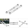 CFTGIW CNC Machined Aluminium Alloy Steering Linkage Rod RC Car Upgrade Accessory Parts CNC Ensures 2 Durability Appearance Quality 1 High Wear is RC Steering RodR (Silver) view 2