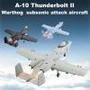 A10 Warthog Diecast Model Airplane Toy, 1:72 Plane Thunderbolt II, Military Fighter Jet Toy, Launch Missiles, Light and Sound, Age 8+ (Gray) view 2