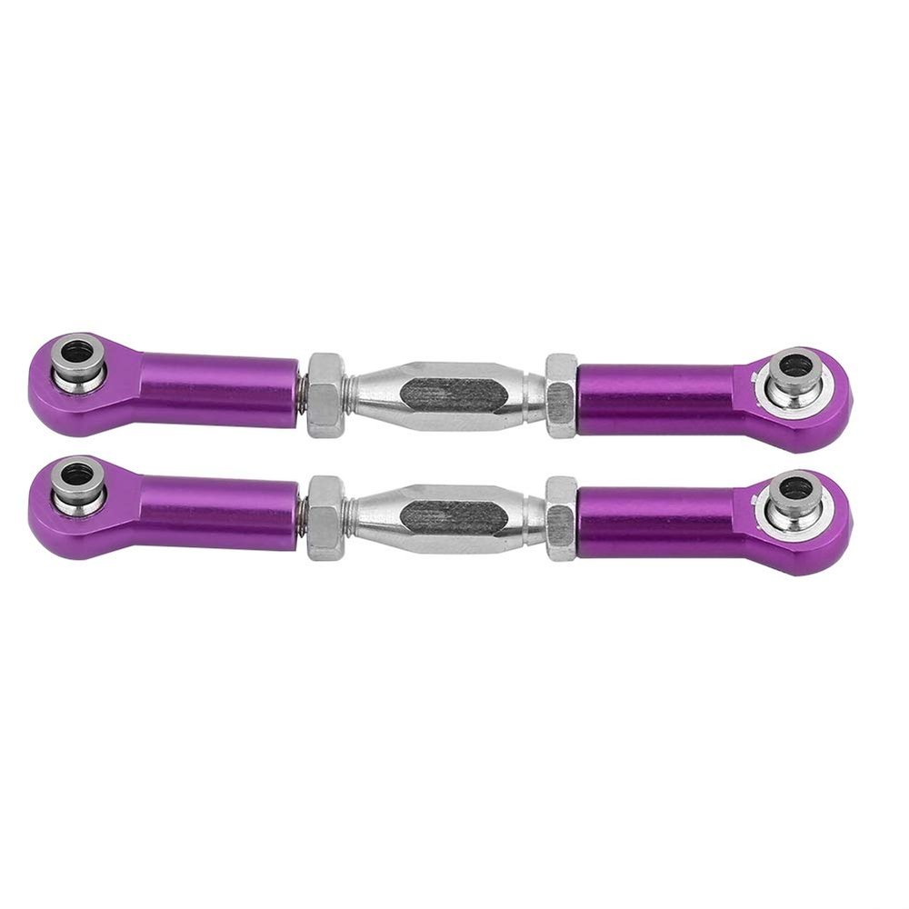 CFTGIW CNC Machined Aluminium Alloy Steering Linkage Rod RC Car Upgrade Accessory Parts CNC Ensures 2 Durability Appearance Resistant Quality 1 High Wear is Corrosion RC Steering RodR (Purple)