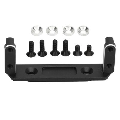 Aluminum Alloy RC Servo Mount for Capra UTB10 1/10 RC Crawler, Durable Bridge Servo Mount with Chamfered Edges and Gold Engraving for VP SCX10 III Compatible (Black)