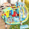 AKEYDIY Bounce House, Double Water Slide Bounce House with Blower for Big Kids 3-12, Inflatable Bounce Castle Outdoor/Indoor Water Slide for Backyard Party with Climbing Wall&Two Slides&Splash Pool view 2