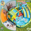 AKEYDIY Bounce House, Double Water Slide Bounce House with Blower for Big Kids 3-12, Inflatable Bounce Castle Outdoor/Indoor Water Slide for Backyard Party with Climbing Wall&Two Slides&Splash Pool view 3