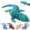 19.7 inch Large 3D Printed Lizard Model, hinged 3D Printed Animals, a 3D Printed Toys with Movable JointsFidget restlessness, ADHD Toys, Executive Desk Dcor and Festival Collectible (Blue-Green) view 1