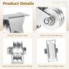 Tressify U Groove Pulley, 4 Stainless Steel Blocks, Silent Wall Mount view 3