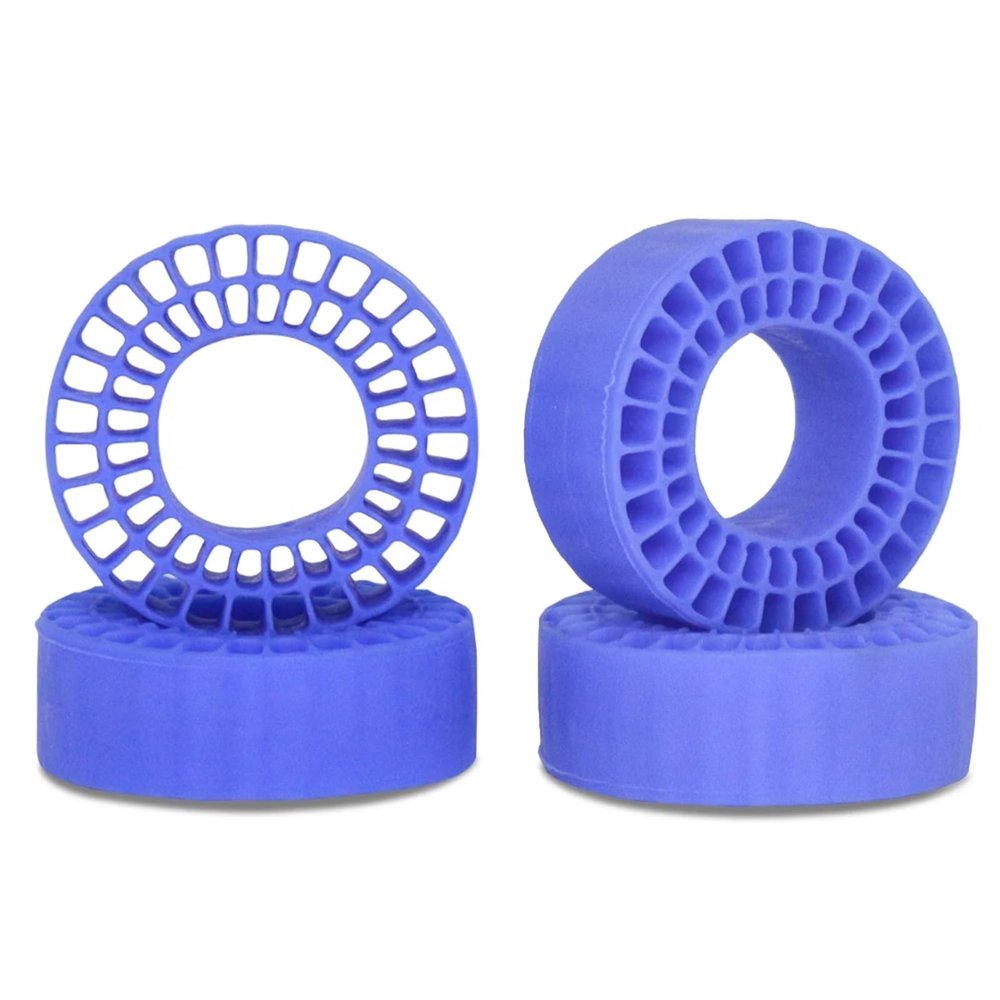 1.0 Inch Wheel Tires Silicone Rubber Insert Foam Fits Tyres for 1/18 1/24 Rc Crawler for SCX24 Fcx24 Ax24 TRX4M Tire Part confident(Blue)