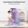 Asweets 3-Piece Magnetic Fort Building Kit for 3+ Kids, Giant Modular Playhouse Panels (Trapezoid) view 4