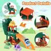 CRATIVWOOD Dinosaur Car Ramp Slide Toy for Toddlers 4 Push Cars with Race Track, Baby Slide Indoor Toy, Montessori Learning Birthday Gift for Boys Girls 1 2 3 Year Old (Green) view 4