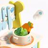 LLTCMAOYI Montessori Wooden Play Cooking Set, Pretend Play Cooking Station with Cutting Food Accessories view 3