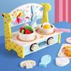 LLTCMAOYI Montessori Wooden Play Cooking Set, Pretend Play Cooking Station with Cutting Food Accessories view 4