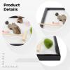 Sacolin Zen Garden Kit, Black Wooden Sand Tray, for Meditation, Japanese Decor, with Mini Rake Rocks and Pagoda, DIY for Desk Home and Office view 4