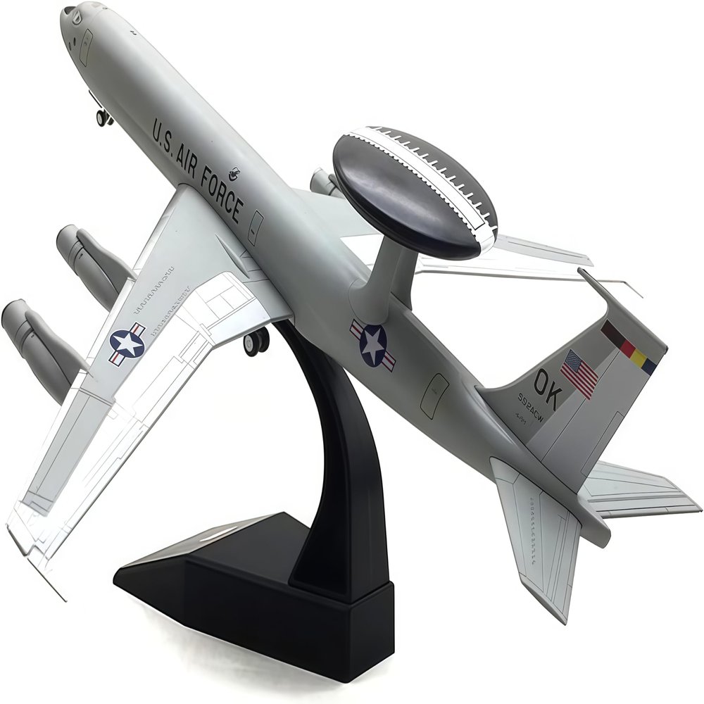 1/200 Scale E-3 Sentry AWACS Model Military Metal Diecast Aircraft Model Kit for Adult Collection Gift