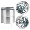 2.2" RC Beadlock Wheels, Aluminum Alloy Rims Compatible with 1/10 SCX10 Capra TRX4 Gen8 Everest Gen7 Pro AMG 6x6 Off-Road Truck,RCarmubWow 2.2 Beadlock Wheel for 1/10 Rock Crawler,Titanium view 1