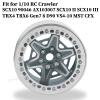 2.2" RC Beadlock Wheels, Aluminum Alloy Rims Compatible with 1/10 SCX10 Capra TRX4 Gen8 Everest Gen7 Pro AMG 6x6 Off-Road Truck,RCarmubWow 2.2 Beadlock Wheel for 1/10 Rock Crawler,Titanium view 2