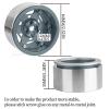 2.2" RC Beadlock Wheels, Aluminum Alloy Rims Compatible with 1/10 SCX10 Capra TRX4 Gen8 Everest Gen7 Pro AMG 6x6 Off-Road Truck,RCarmubWow 2.2 Beadlock Wheel for 1/10 Rock Crawler,Titanium view 3