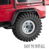 2.2" RC Beadlock Wheels, Aluminum Alloy Rims Compatible with 1/10 SCX10 Capra TRX4 Gen8 Everest Gen7 Pro AMG 6x6 Off-Road Truck,RCarmubWow 2.2 Beadlock Wheel for 1/10 Rock Crawler,Titanium view 4