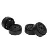 4pcs 1.9 Inch Beadlock Wheel Rim, Carbon Fibre Sealed Hexagonal Hub for 1/10 RC Crawler Car, Lightweight Off - Road Wheels with Aluminum Rear Cover for SCX10 RR10 (Black) view 2