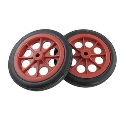 ToysCentral Basics 2 Pcs Replaceable Shopping Basket Cart 4.4"" Wheels Red Black G8Q2