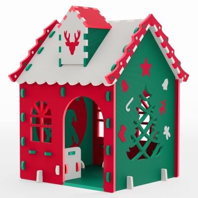 EVA Foam Kids Playhouse, Lightweight Sturdy Puzzle Play Tent for Boys & Girls Ages 36, White Roof
