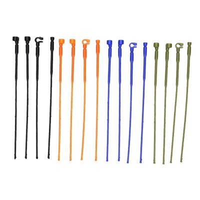 Drfeify 16pcs RC Simulation Antennae, Lightweight Nylon Antenna Simulation Decoration for 1/8 1/10 RC Crawler Car Black Green Orange Blue