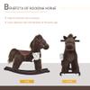 Soft Plush Rocking Horse with Wooden Rocker Base for Gentle Motion and Comfortable Seated Play Experience view 4