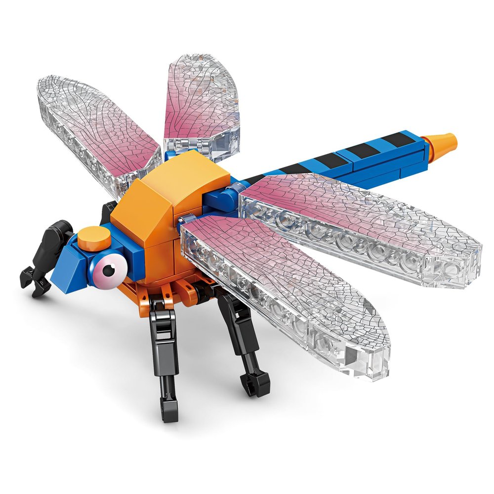 KAZI Insect Building Blocks,Bug Building Set for Kids Ages 6 7 8 9 Year Old and Up,Dragonfly Building Blocks Toy Insect Collection,Ideal Gifts for Birthday,Easter Basket Stuffers