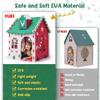 EVA Foam Kids Playhouse, Lightweight Sturdy Puzzle Play Tent for Boys & Girls Ages 36, Green Roof view 4