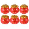DIYEAH 6pcs Cornucopia Coin Container Money Bank Set Decorative Coin Storage Jars for Desktop Saving and Budgeting view 1