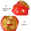 DIYEAH 6pcs Cornucopia Coin Container Money Bank Set Decorative Coin Storage Jars for Desktop Saving and Budgeting view 4