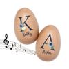 Artiglow Custom Musical Easter Egg Shaker 2026, Personalized Easter Basket Stuffers Wooden Percussion Eggs with Name, First Easter Gifts for Baby, Egg Hunt Prize for Toddlers Girls Boys, Initial-3 view 1