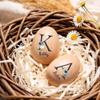 Artiglow Custom Musical Easter Egg Shaker 2026, Personalized Easter Basket Stuffers Wooden Percussion Eggs with Name, First Easter Gifts for Baby, Egg Hunt Prize for Toddlers Girls Boys, Initial-3 view 3