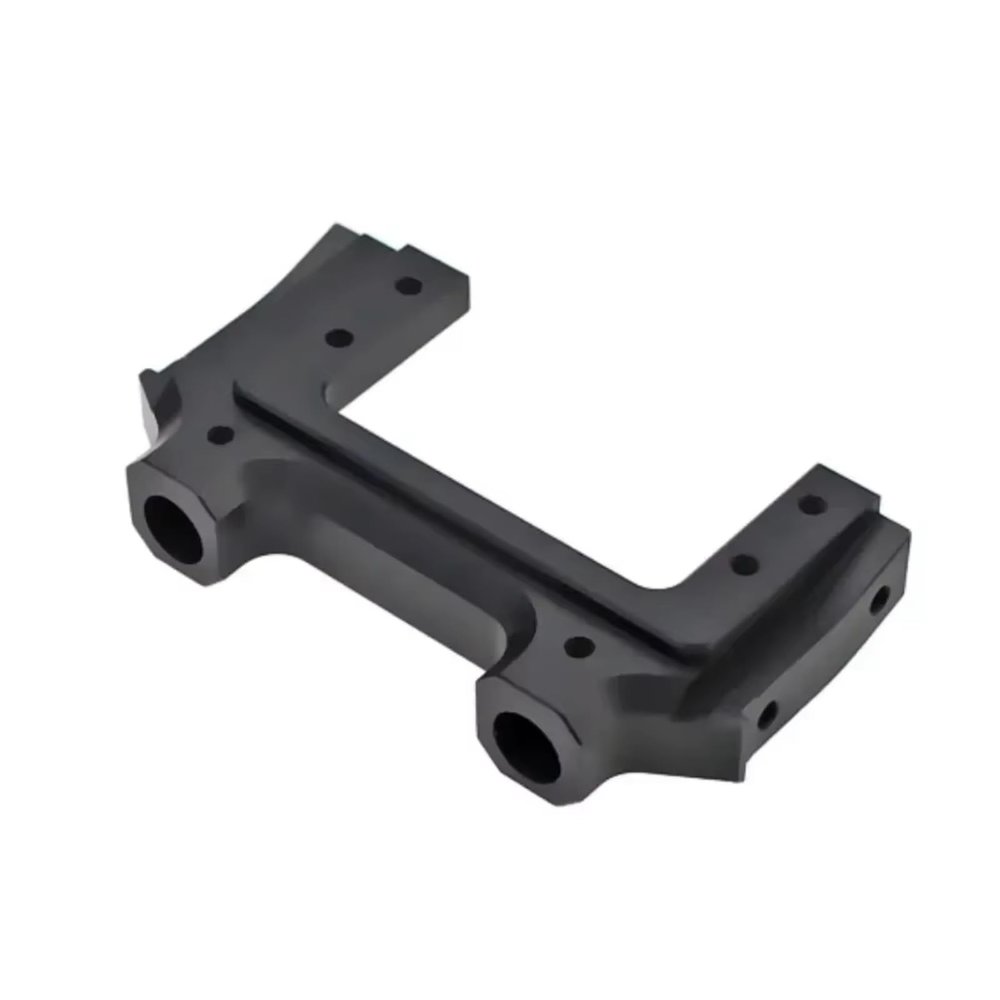 RC Spare Part Compatible with Axial for SCX10 90046 90047 1/10 RC Crawler Car Accessories Parts Metal Front Servo Stand Bumper Mount(Black)